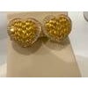 12 Ct Natural Ceylon Yellow Sapphire & 2 Ct Diamond Stud Heart Earrings 18 KYG For Sale - Image 16 of 18