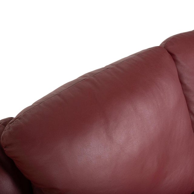 Animal Skin Red Leather 2-Seater Sofa from Natuzzi For Sale - Image 7 of 13