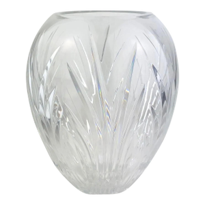 Baccarat Style Hand Cut Crystal Flower Vase