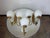 Vintage Brass Wall Lights with Frosted Glass Globes, 1960s, Set of 3, in Very Good conditions. Designed 1960 to 1969...