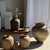 Ceramic Large Grey and Red Terracotta Pot with Rattan Handles and Crossbars, 1980s For Sale - Image 7 of 9