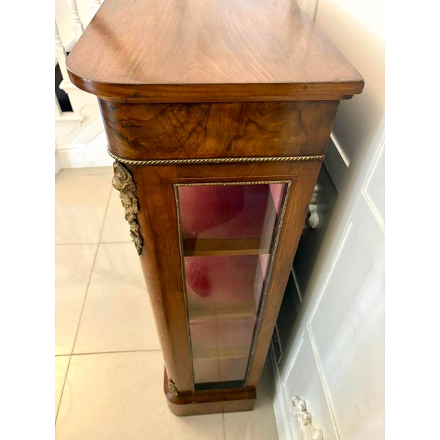 Antique Victorian Inlaid Burr Walnut Pier Cabinet, 1860 For Sale - Image 4 of 13