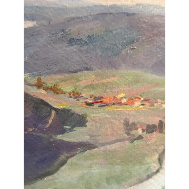1950s Helene Meyer, Landscape Composition, Oil Painting on Canvas For Sale - Image 5 of 13