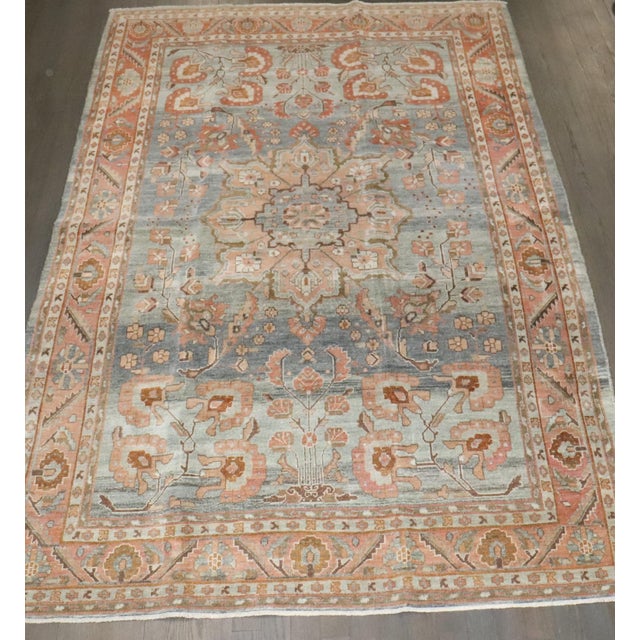 Early 20th Century Early 20th Century Persian Sarouk Intermediate Medallion Rug - 4'8" x 7' For Sale - Image 5 of 9