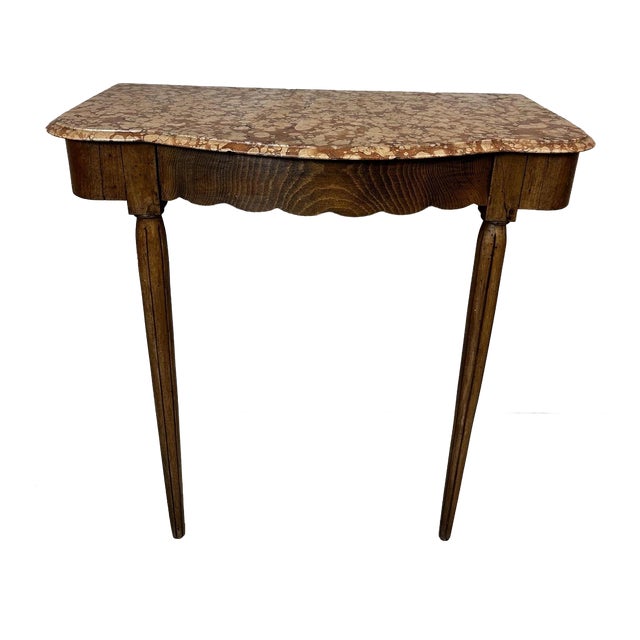 Vintage Art Deco Console Table in Walnut, 1930 For Sale