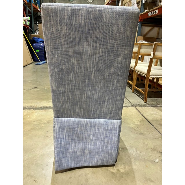 Contemporary Century Furniture Blue Parsons Side Dining Chair For Sale - Image 3 of 5