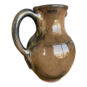 1976 Hayden Black Tenmoku Glaze Stoneware Vessel Ceramic Sculpture Pitcher American Studio Pottery