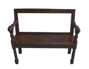 Small Bench with Oak Backrest in Louis XIV Style, 19th Century