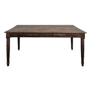 Rustic Farmhouse Table in Wood For Sale
