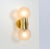 Brass and Satin Glass Sconces in the style of Sciolari, Germany, 1970s, Set of 2 For Sale - Image 9 of 10