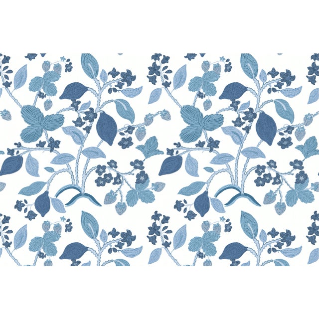 Strawberry Hill Navy Fabric Sample For Sale