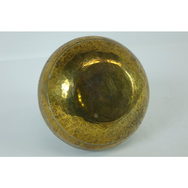 Late 19th Century Antique Brass Middle Eastern Vase For Sale - Image 5 of 5