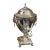 Antique Regency Style Silver Samovar With Lion Heads & Original Heater For Sale