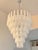 Huge Italian white graniglia “Conchiglie” Murano Glass Chandelier Very bright and lively chandelier for luxury interiors....