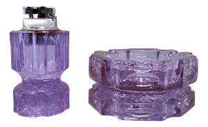 Vintage Italian Purple Smoking Set by Antonio Imperatore, 1970s, Set of 2