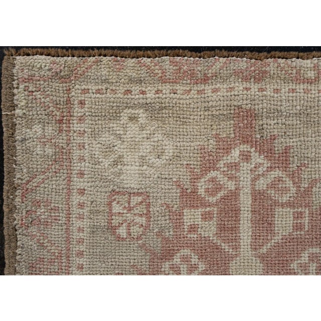 Turkish Oriental Hand Knotted Vintage Turkish Mini Rug 1'8" x 3'1" For Sale - Image 3 of 6