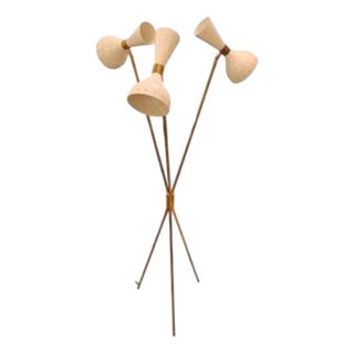 White Diabolo Tripod Spotlight Lamp from Stilnovo, 1970s For Sale