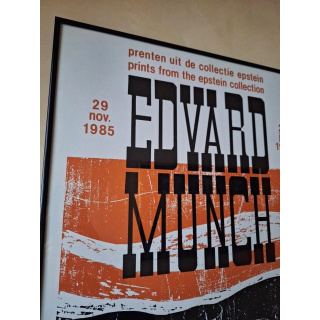 Surrealism Framed 1985 Edvard Munch "Angst" (1896) Rijksmuseum Gallery Print For Sale - Image 3 of 5