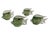 Enhance your home decor or art glass collection with this exquisite set of four vintage Italian hand-blown glass fish...