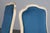 Wood French Louis XV Style Painted Dining Chairs W/ Blue Velvet - Set of 6 For Sale - Image 7 of 12
