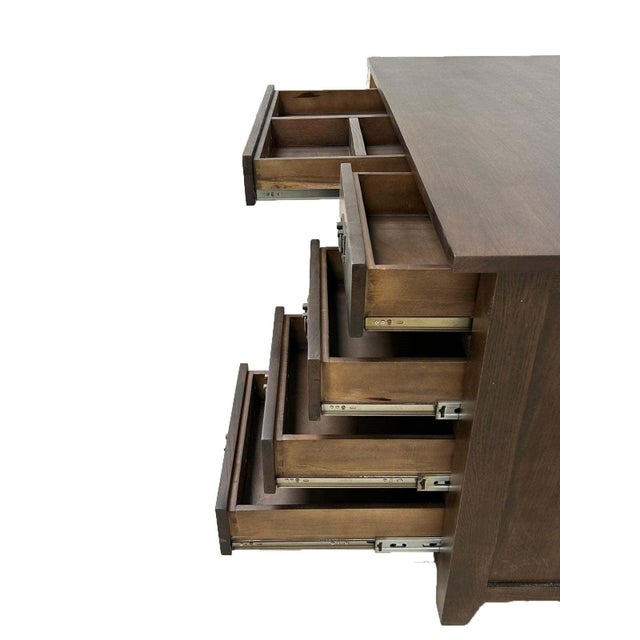 Mission Quarter Sawn Oak 9 Drawer Dresser - Walnut Stain For Sale In Chicago - Image 6 of 10