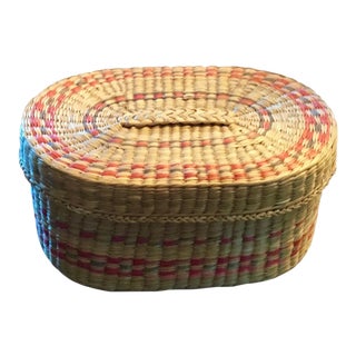 1960s Vintage Sweet Grass Nesting Baskets - A Pair For Sale