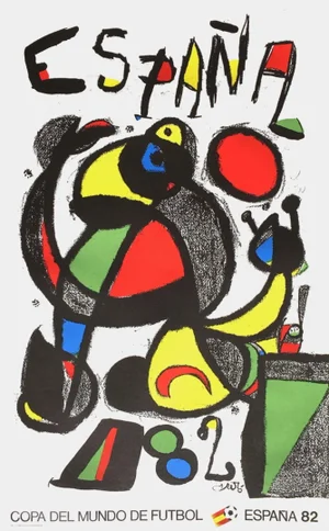 1982 Joan Mirò Football Cup Lithograph Poster