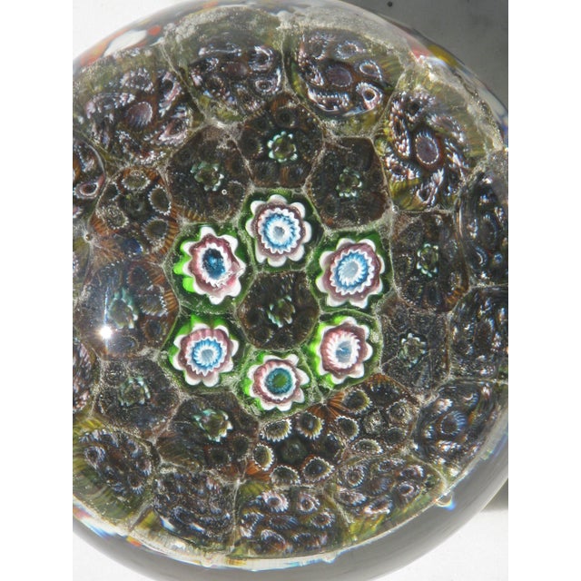 Paperweight Vintage Millefiori Art Glass Hand Made For Sale - Image 13 of 16