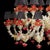 Rezzonico Chandelier in White-Gold-Red Murano Glass, 1950s For Sale - Image 3 of 9
