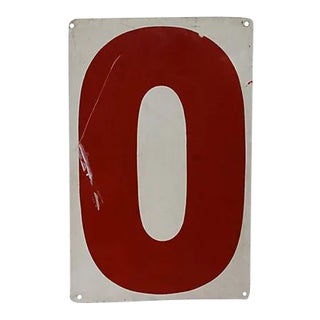 Vintage Gas Station Number 0 and Number 1 For Sale