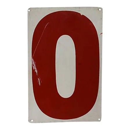 Vintage Gas Station Number 0 and Number 1 For Sale