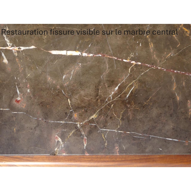 Large Vintage Sideboard in Walnut and Black Marble, 1950s For Sale - Image 17 of 18