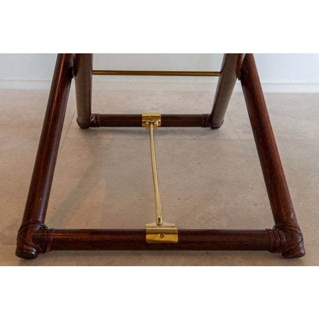 1970's McGuire Director's X-Chair For Sale - Image 9 of 11