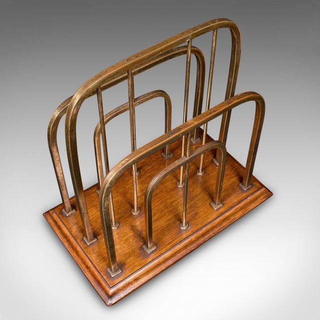 1910's Antique Chairside Newspaper Rack For Sale - Image 6 of 9