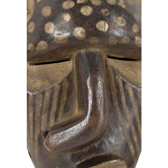 African Early 20th Century Salampasu Illness Mask with Raffia For Sale - Image 3 of 5