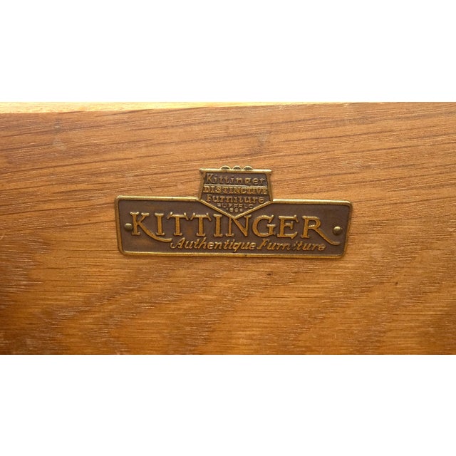 Kittinger Georgian 6' Long Rounded Demi Lune Sideboard Credenza Server Cabinet For Sale - Image 9 of 13