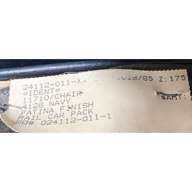 Pair of Vintage Sam Moore Traditional Armchairs in Leather-Like Vinyl With Nailhead Trim For Sale - Image 12 of 12