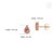 Contemporary 1.27ct Pink Tourmaline Carved Leaf Stud Earrings in 14k Yellow Gold- A Pair For Sale - Image 11 of 15