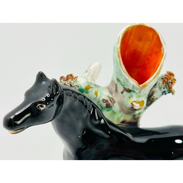 Victorian Staffordshire Equestrian Horse Pony Spill Vase c.1860 For Sale - Image 3 of 8