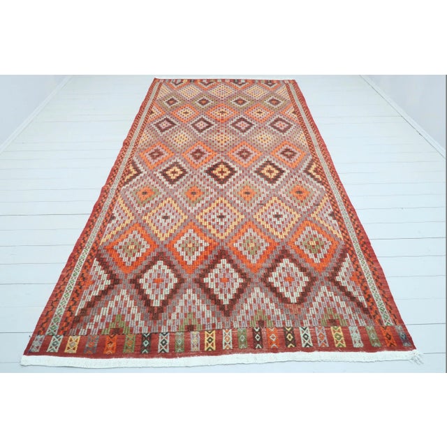 Vintage Turkish Kilim Flatweave Handmade Rug For Sale - Image 12 of 12