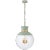 Lucia Large Pendant in Celadon and Gild with Clear Glass Designer: Julie Neill Canopy: 5" Round Mounting: Chain Shade...