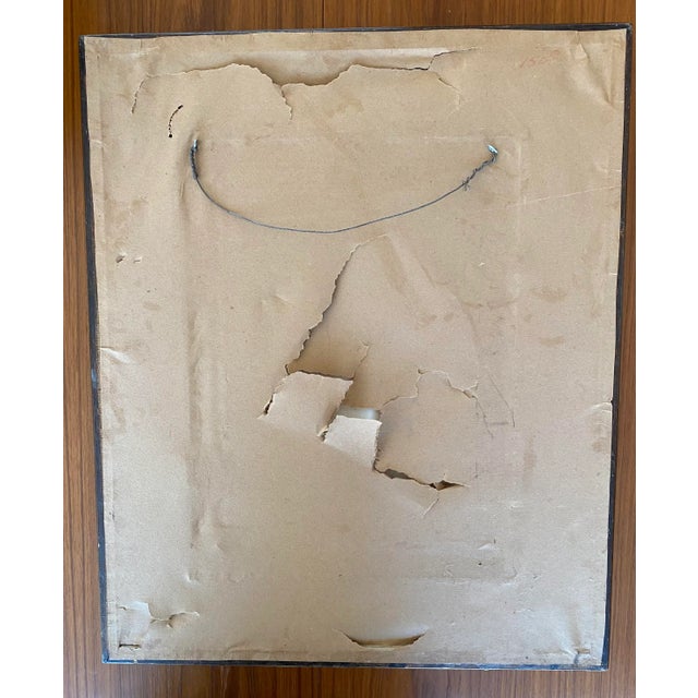 Framed Vintage Mid Century Painting of Farm Landscape For Sale - Image 9 of 11