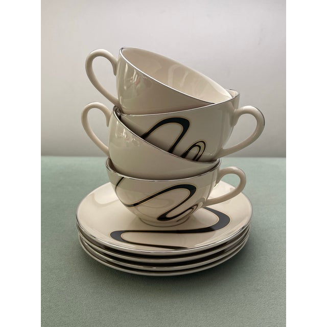 Late 20th Century Pickard Mirage Teacup & Saucer For Sale In Jacksonville, FL - Image 6 of 8