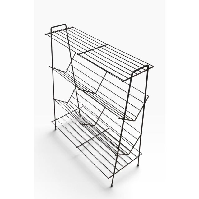 Mid Century Wire Rod Bookshelf Stand C. 1950's For Sale - Image 10 of 13