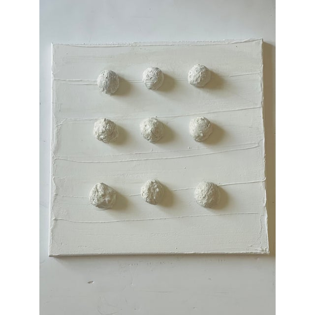 Abstract Minimalist Plaster Wall Art Painting For Sale - Image 4 of 6