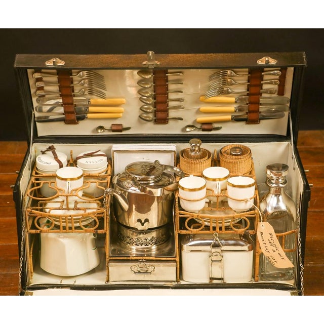 One Picnic Trunk by Scott and Sons for Bentley, 1930s, in Very Good conditions. Designed 1920 to 1949 This piece has an...