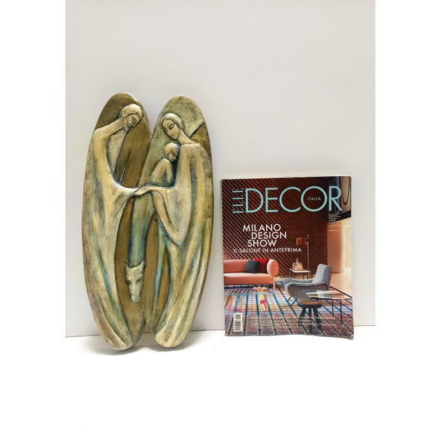 1960s Holy Family Hand-Painted and Hand-Carved Beech Panel, 1960s For Sale - Image 5 of 13