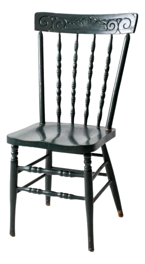 Vintage Painted Press Back Chair