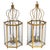 Antique French Brass Hexagonal Hall Three Light Lanterns, 1900s, Set of 2 For Sale - Image 13 of 13
