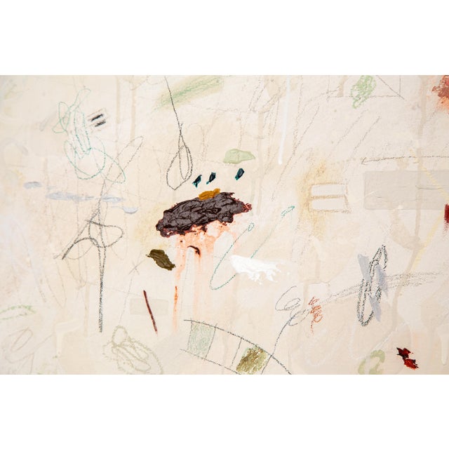 Large Original Beige Abstract Painting on Canvas by Margot Sinclair For Sale - Image 11 of 12